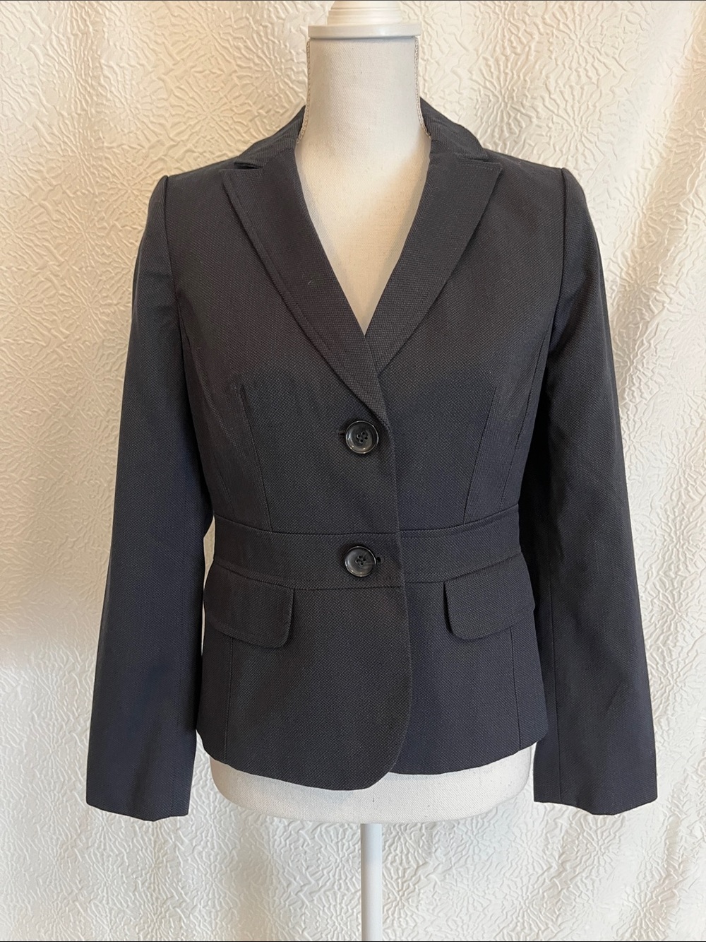 Ann Taylor Black  Tailored Two-Button Blazer
